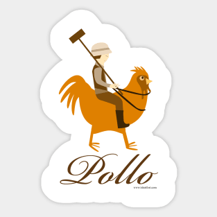 Funny Pollo Parody Fashion Chicken Design Sticker